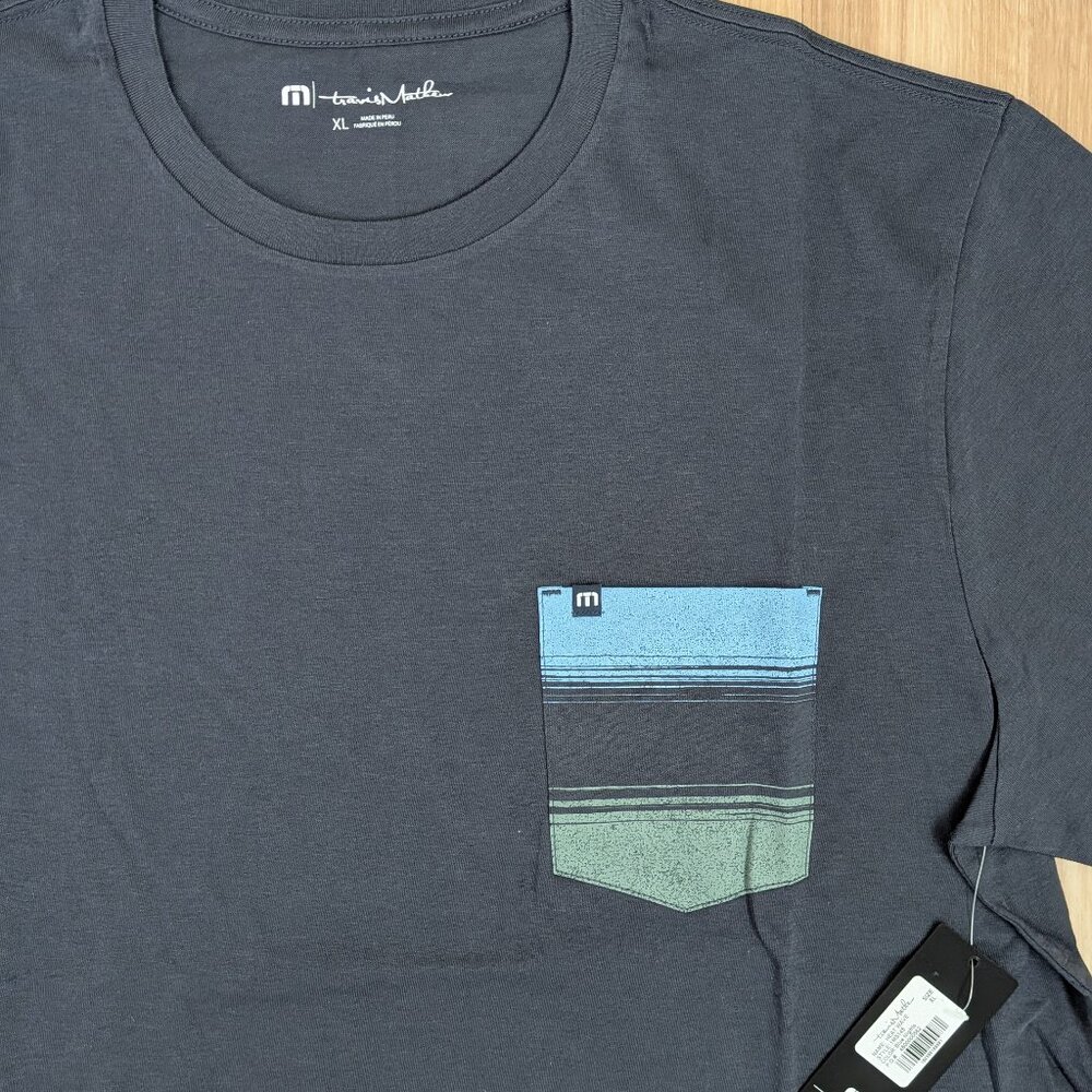 NWT TravisMathew Heat Wave Tee Blue Nights XL - Picture 3 of 6